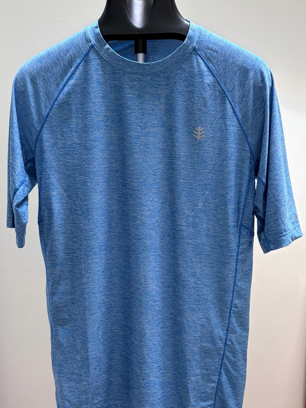 Coolibar Blue Heather Short Sleeve Sun Shirt